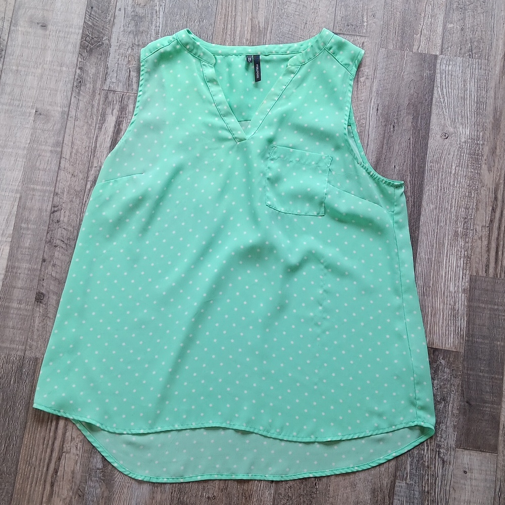 NWOT Maurices Polka Dot Blouse L